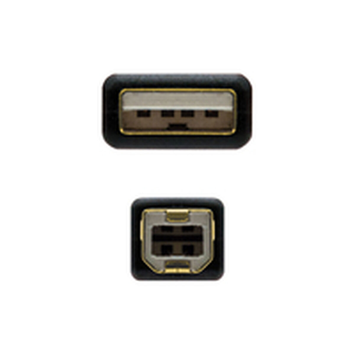 USB 2.0 A - USB B kaapeli NANOCABLE 10.01.1205 Musta 5 m